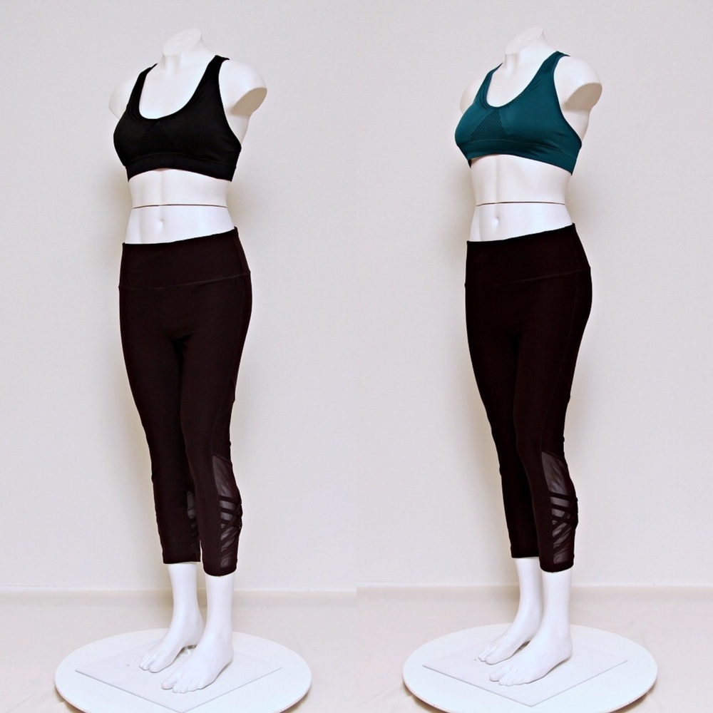 Bundle of 2 Juicy Couture Eyelet Sports Bras with Removable Padding